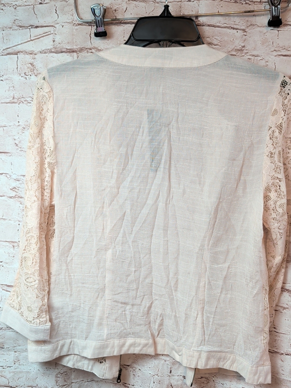 Spense Women's Cream Lace Zip-Front Jacket Small New Nwt - Picture 6 of 6